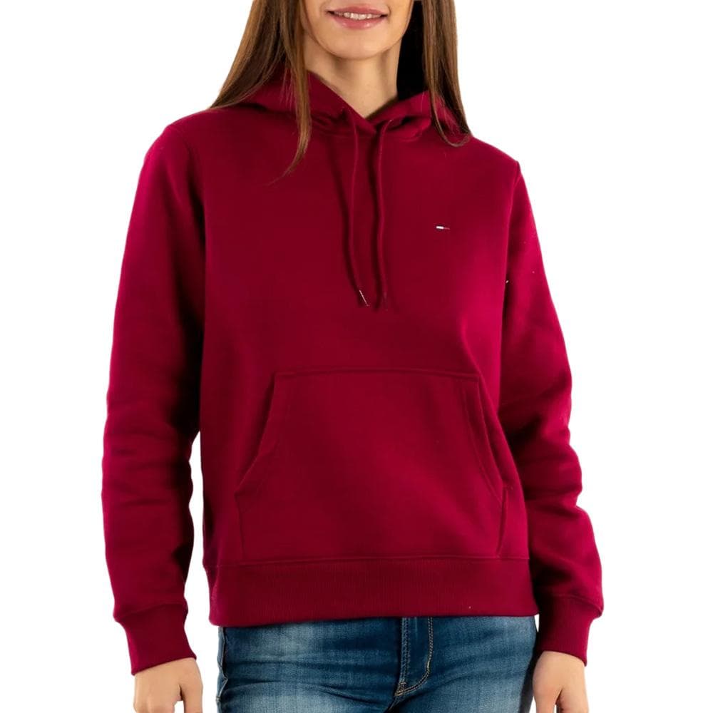 Sweat à Capuche Rouge Femme Tommy Hilfiger Flag 1