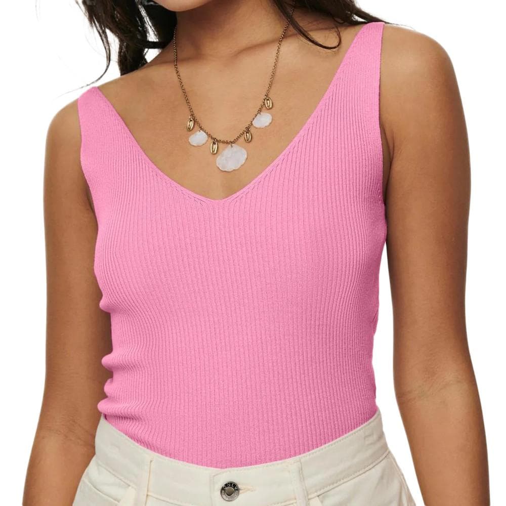 Débardeur en Maille Rose Femme JDY Nanna 15180497 1