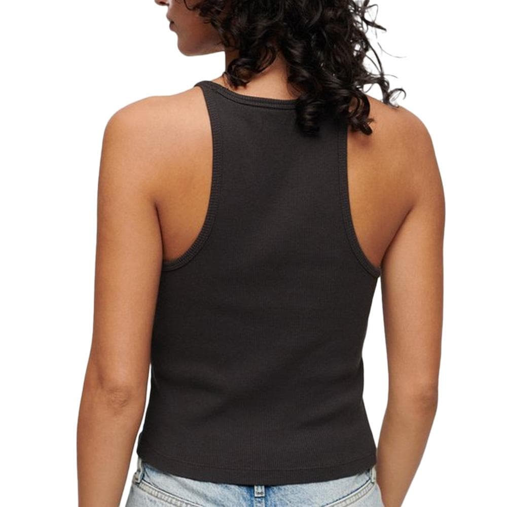 Débardeur Noir Femme Superdry Essential Logo Racer 2