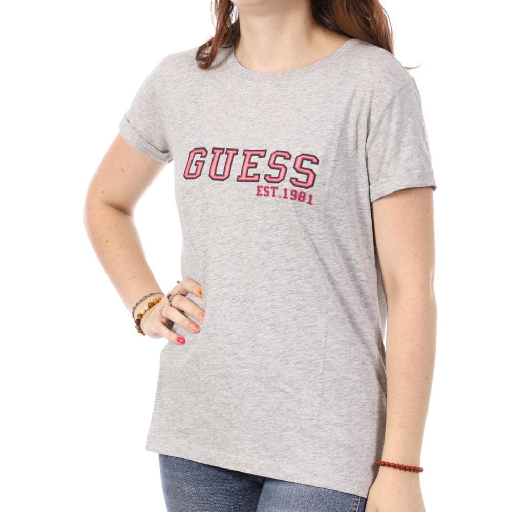 T-shirt Gris Femme Guess College 1