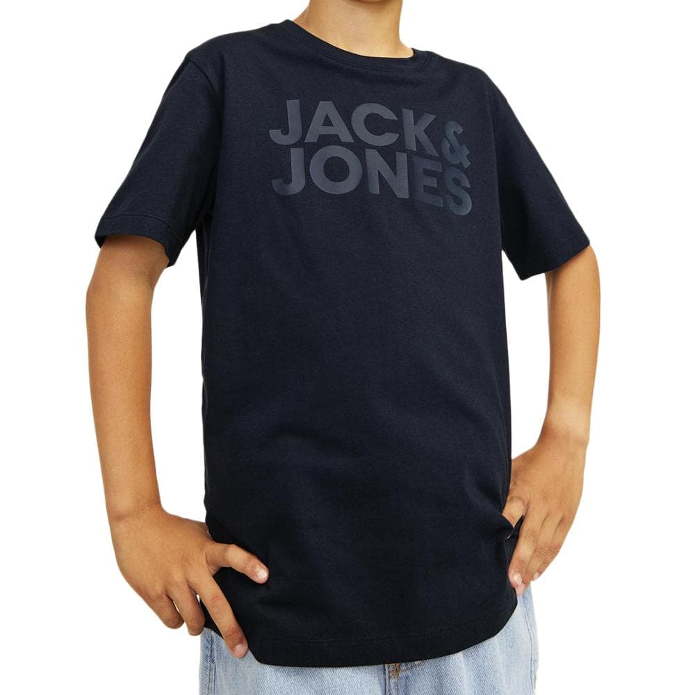 T-shirt Marine Garçon Jack & Jones Logo TeeNVZ 1
