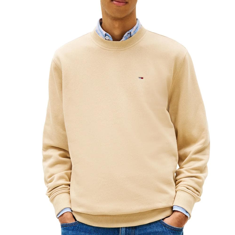 Sweat Beige foncé Homme Tommy Hilfiger Reg Flag Crews 1