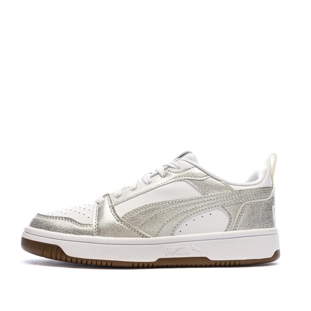 Baskets Blanc/Argent Femme Puma Rebound V6 Low Metal 1