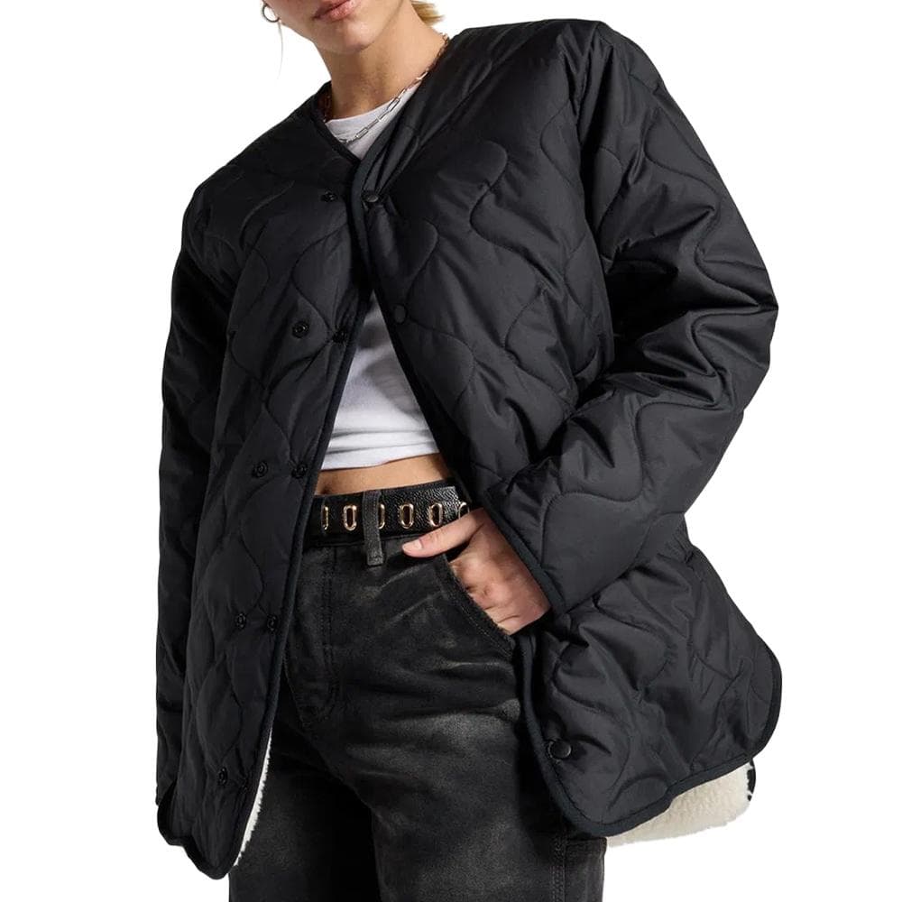 Blouson Noir Femme Converse Malden Liner 1