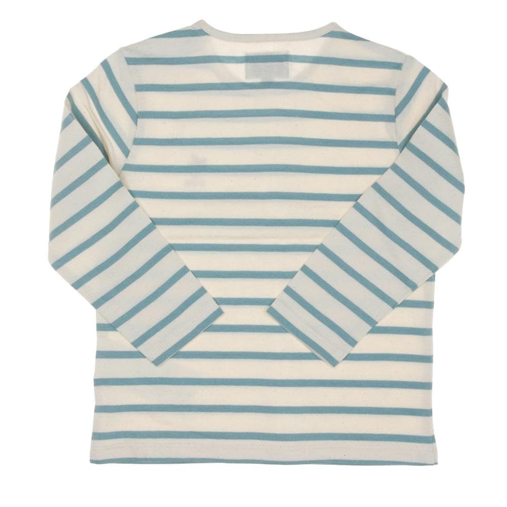 T-shirt à Rayures Beige/Turquoise Garçon EOM Eloris 2