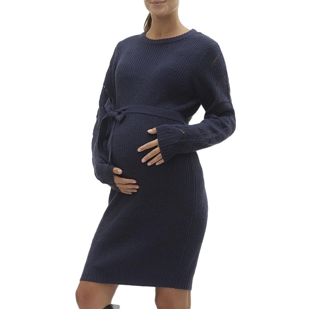 Robe Pull de Grossesse Marine Femme Mamalicious Newlina 1