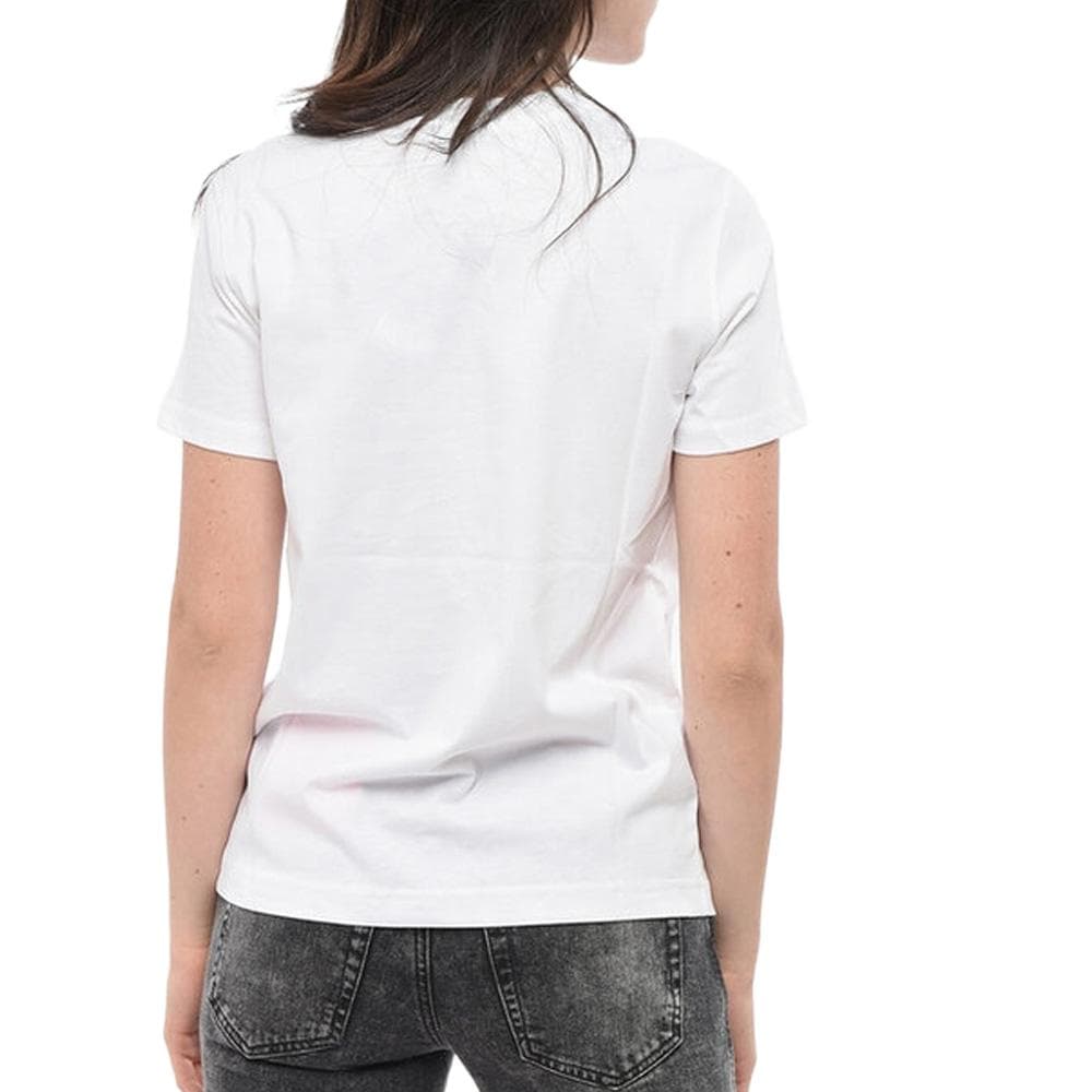 T-Shirt Blanc Femme Diesel T-reg 53-d Maglietta 2