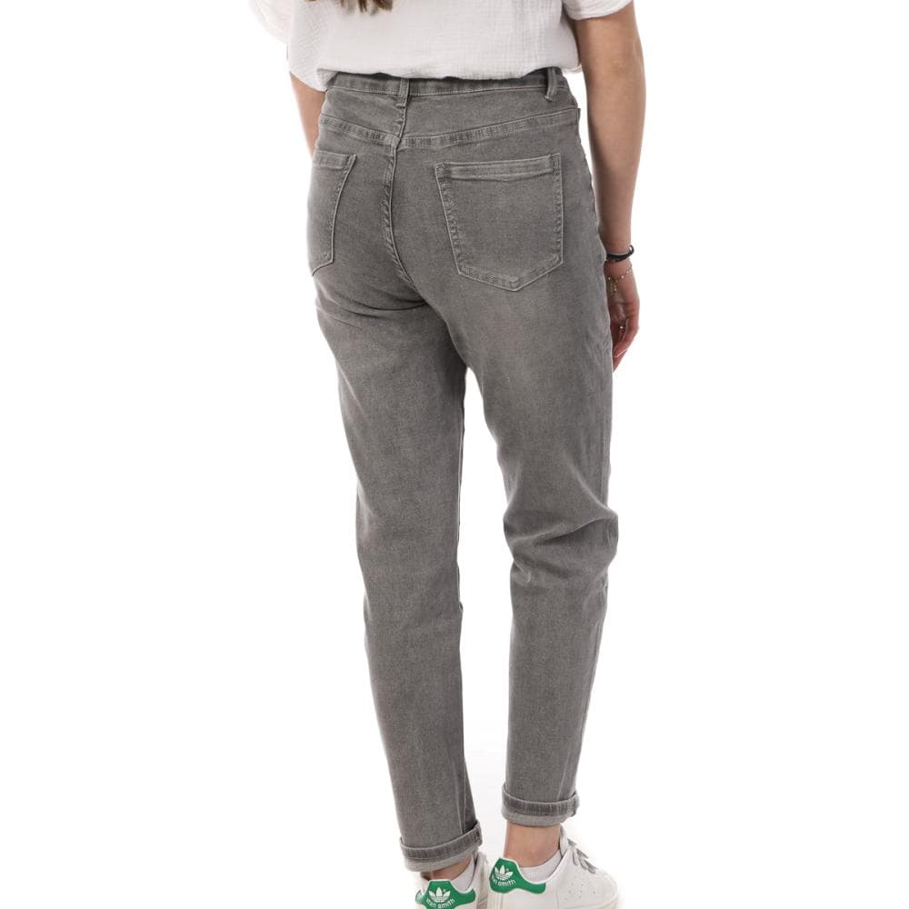 Jean Mom Fit Gris Femme Monday Premium LW-347 2