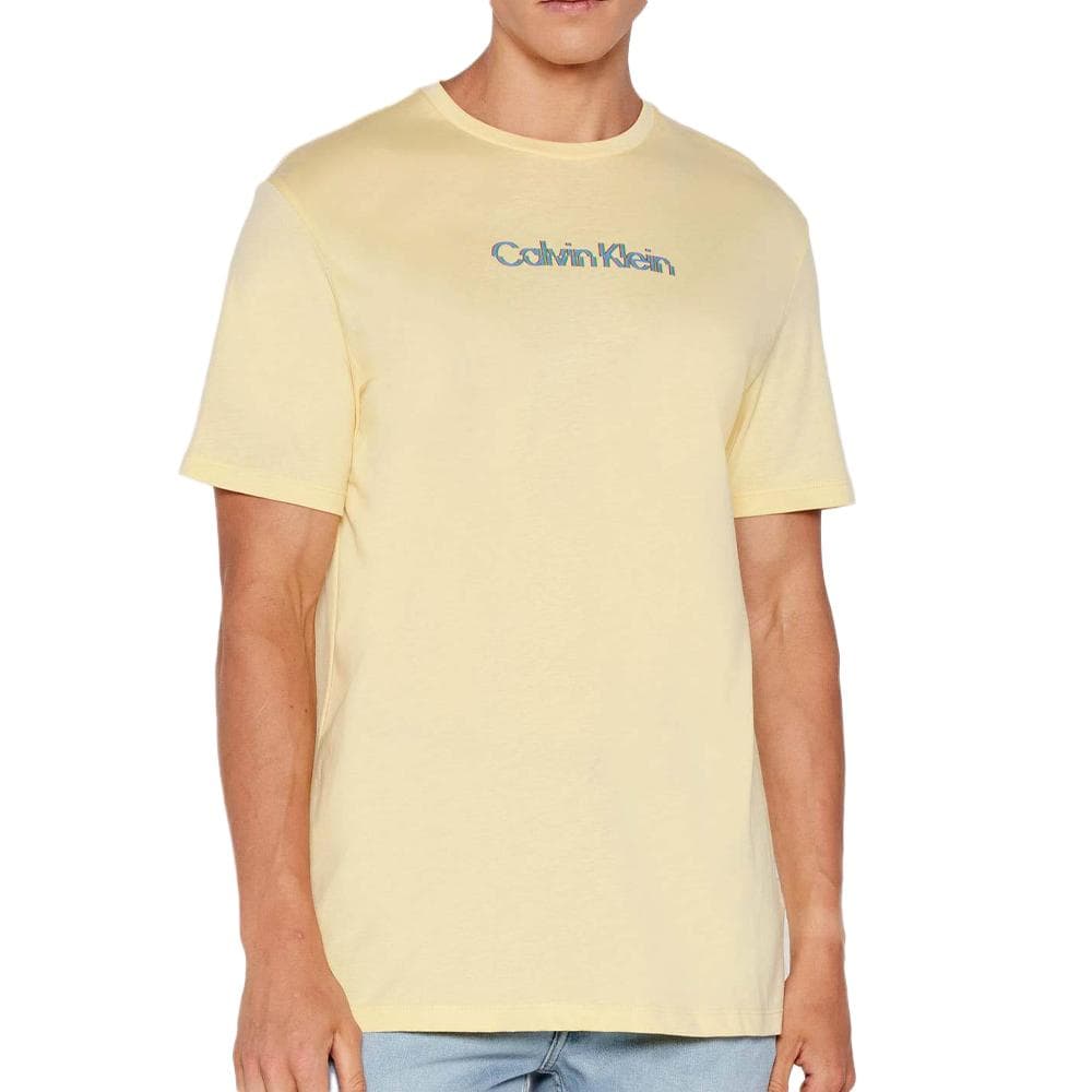 T-Shirt Jaune Homme Calvin Klein Jeans Glitched 1