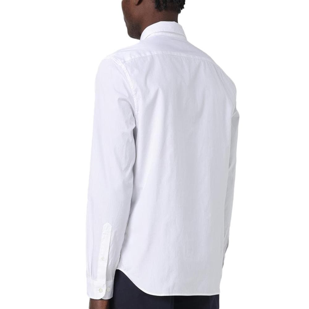 Chemise Slim Fit Blanc Homme Lacoste Unie Pinpo 2