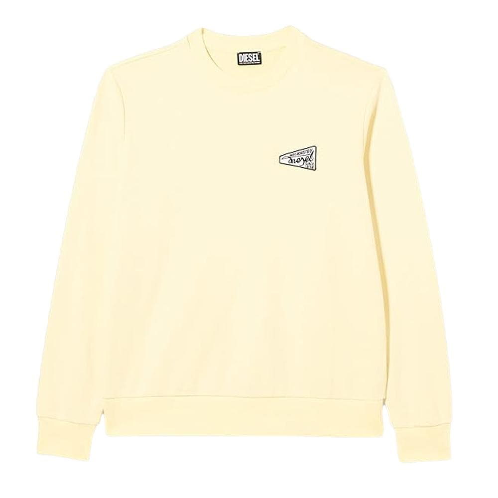 Sweat Jaune Homme Diesel Ginn Felpa 1