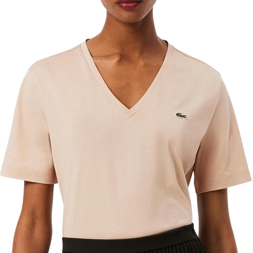 T-shirt Beige Femme Lacoste Relaxed 1