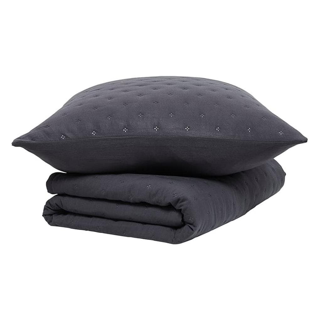 Couvre lit Noir + 2 Taies D'oreiller Today 240X220 2