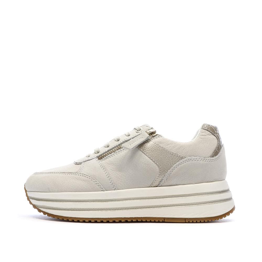 Baskets à plateforme Beige Femme Geox Kency 1