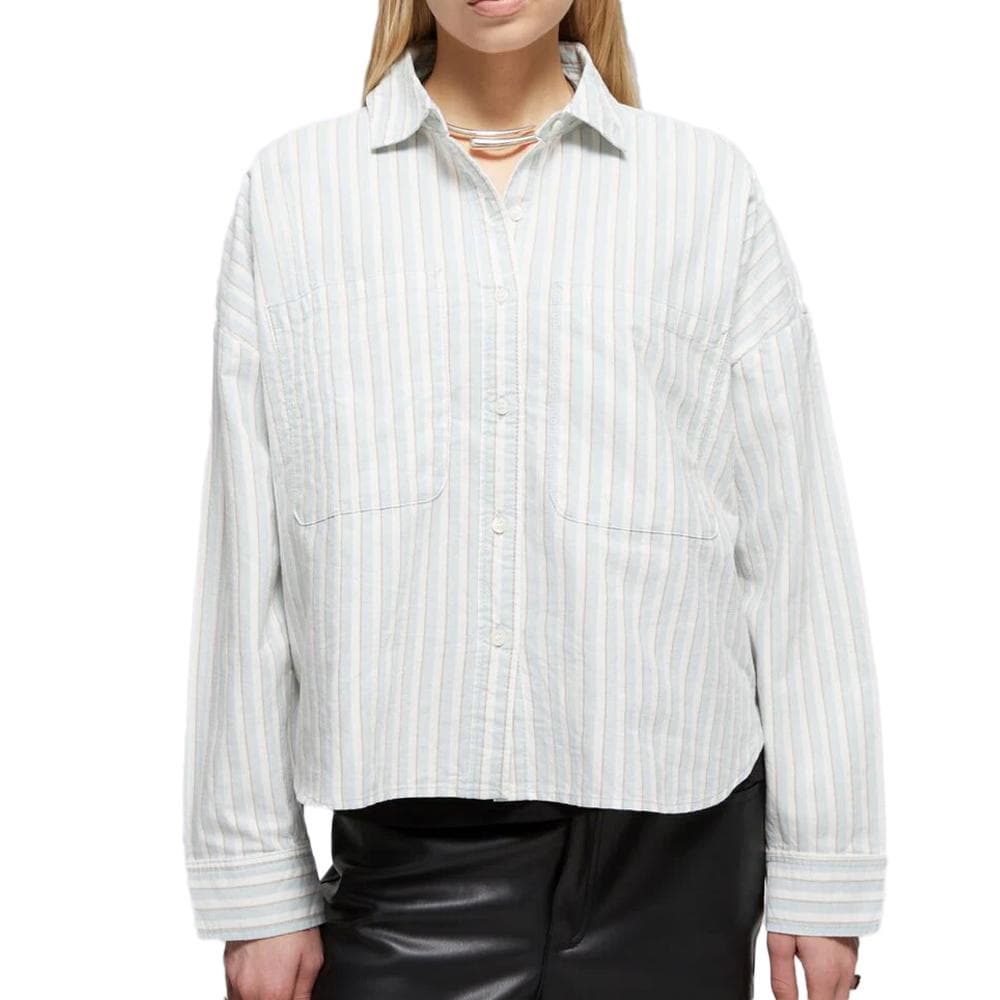 Chemise Blanches/Bleu Femme Vans Antica 1