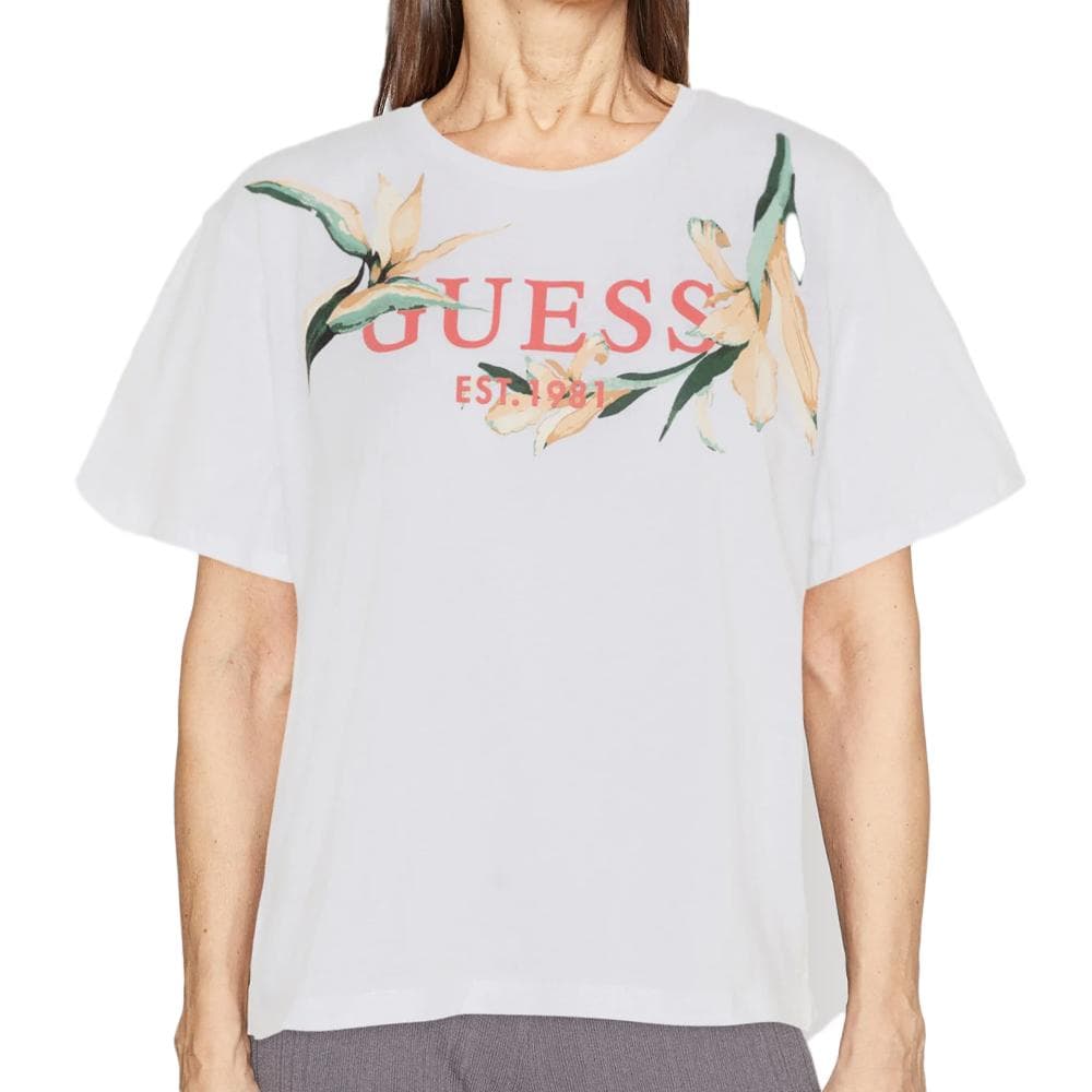 T-shirt Blanc Femme Guess W3GI43JA914 1