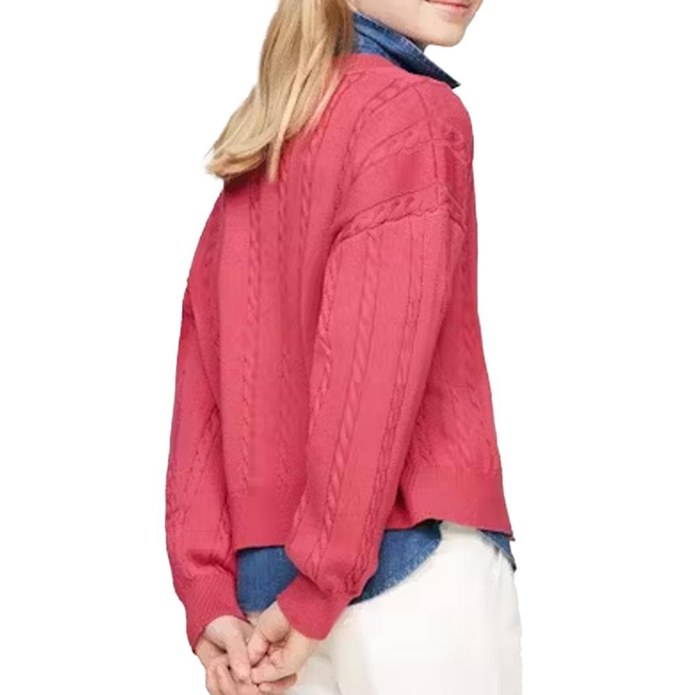 Gilet Rose Fille Tommy Hilfiger Cable 2