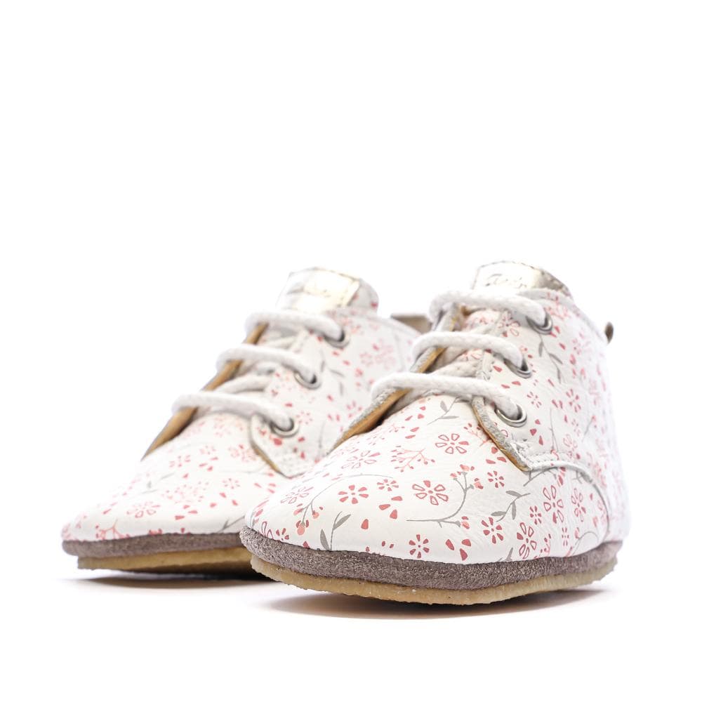 Chaussons Blanc à Fleurs Fille Aster Layas 6