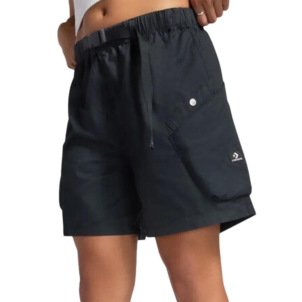 Short Noir Femme Converse Woven 1