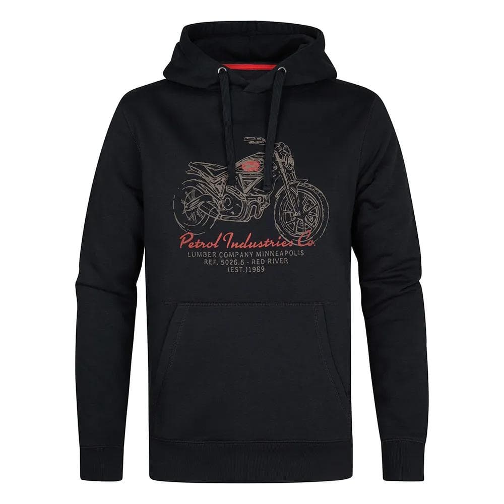 Sweat à Capuche Noir Homme Petrol Industries Hooded 1