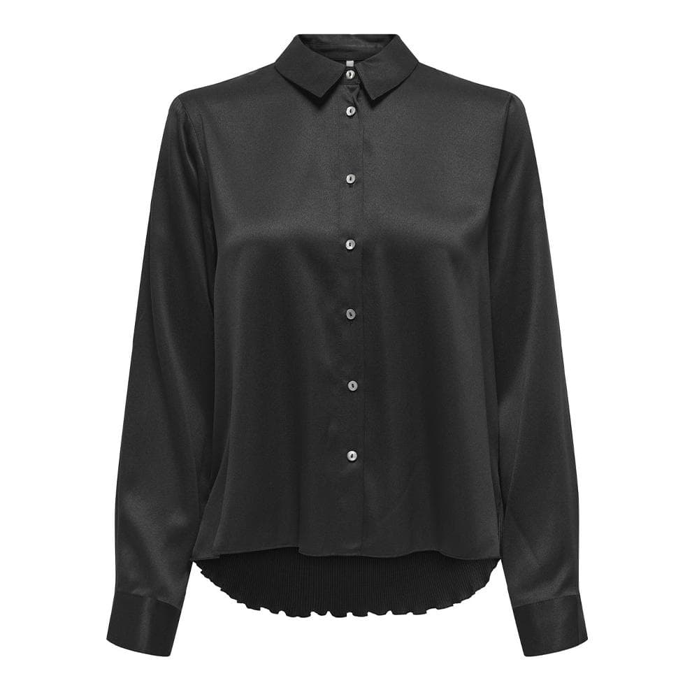 Chemisier Noir Femme Only Plisse 1