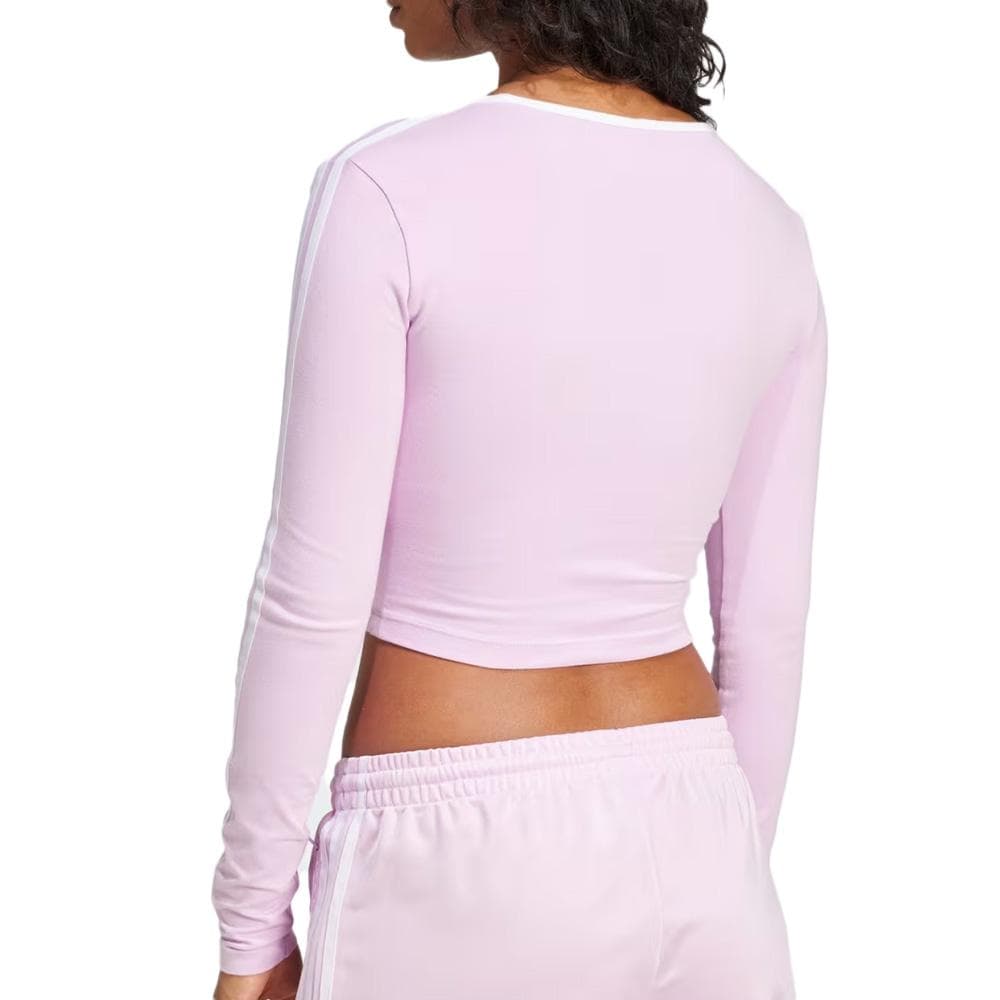 T-Shirt Rose Femme Adidas 3s Crop 2