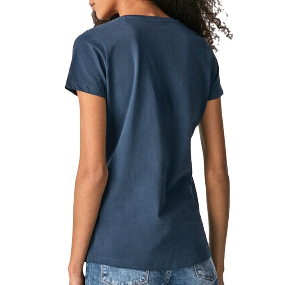 T-Shirt Gris/Bleu Femme Pepe jeans New Virginia 2