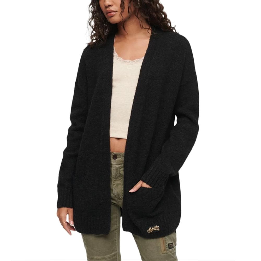 Gilet Noir Femme Superdry Supersoft 1