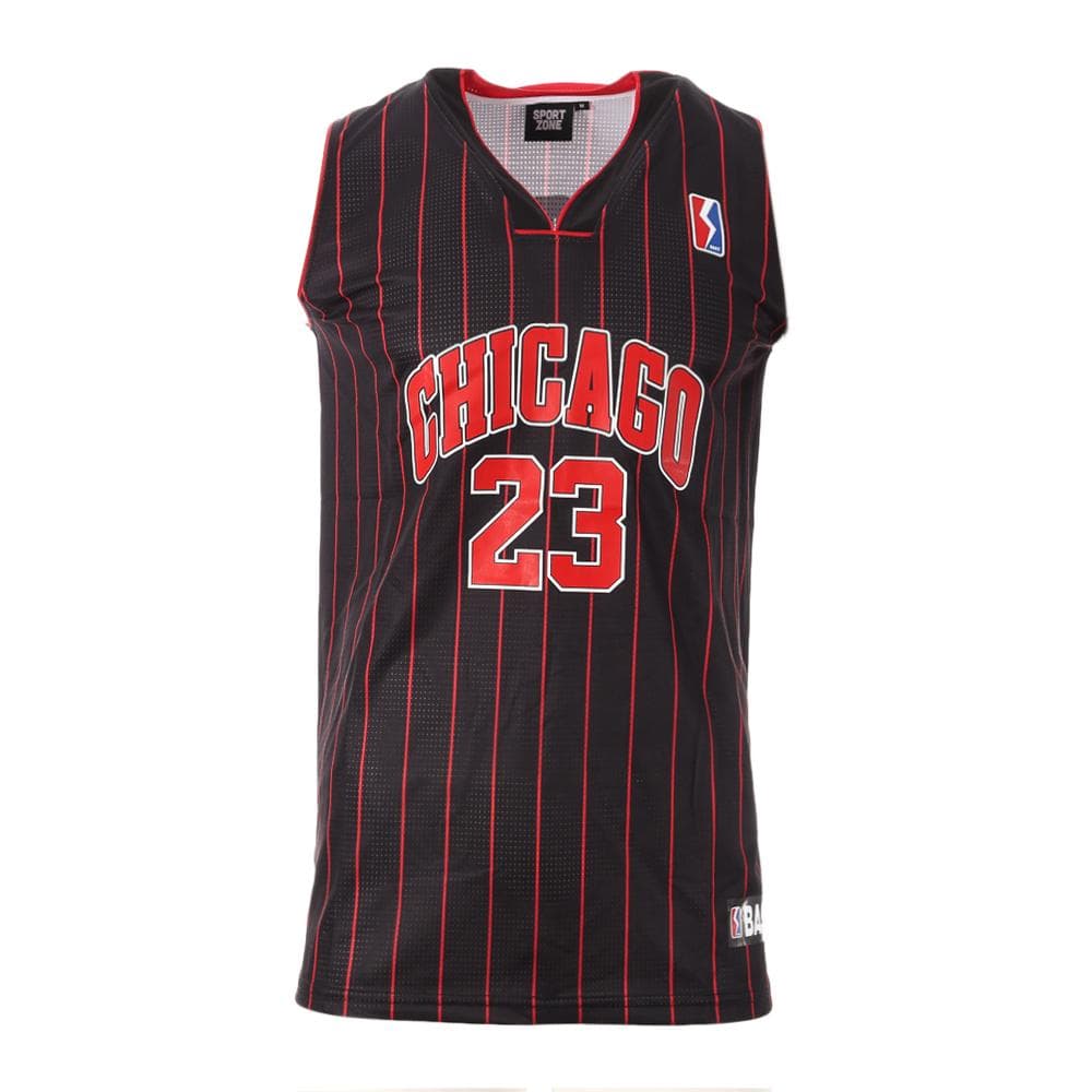 Chicago Maillot Noir/Rouge Homme Sport Zone Tank 23 1