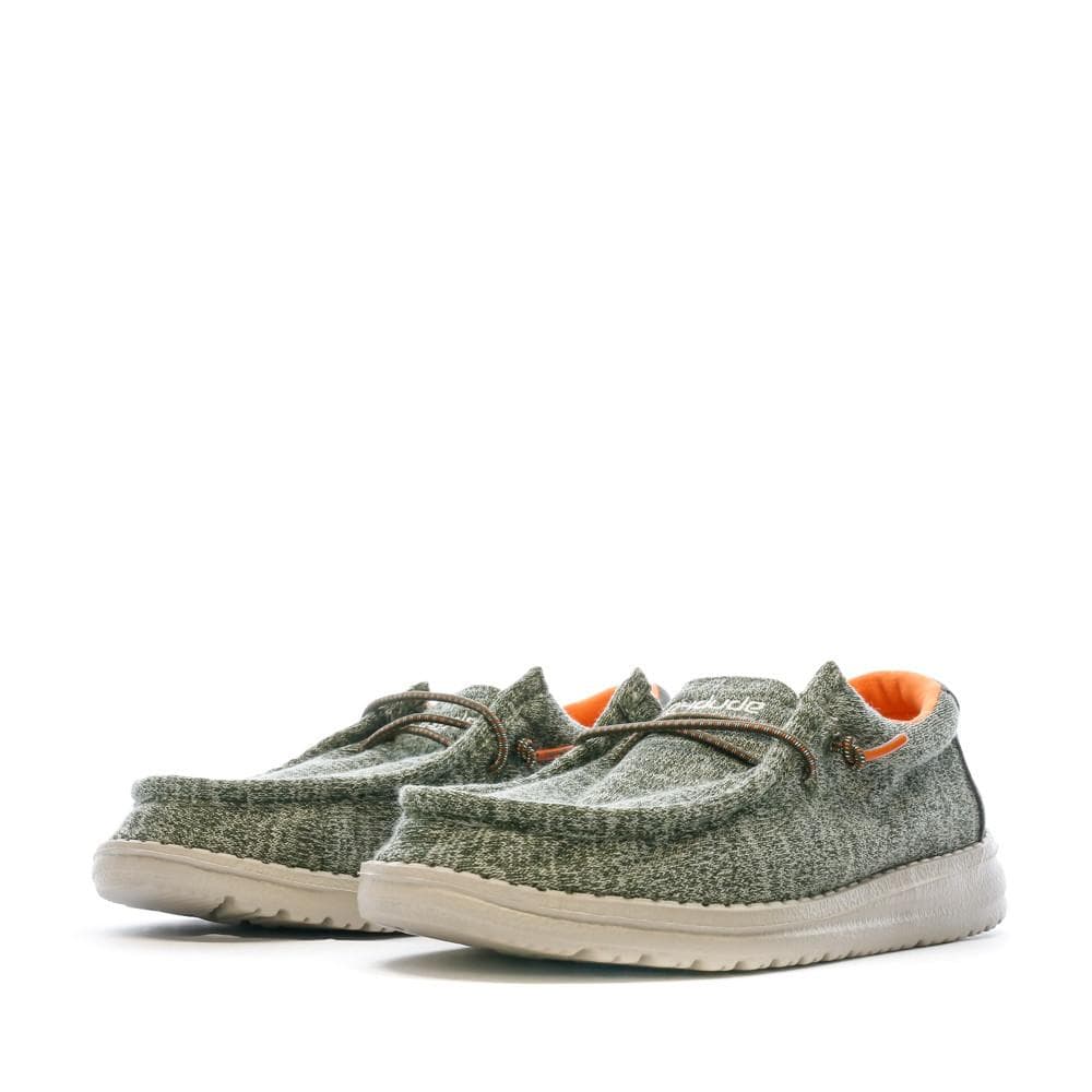 Chaussures Grises/Kaki Garçon Hey Dude Wally Youth 6