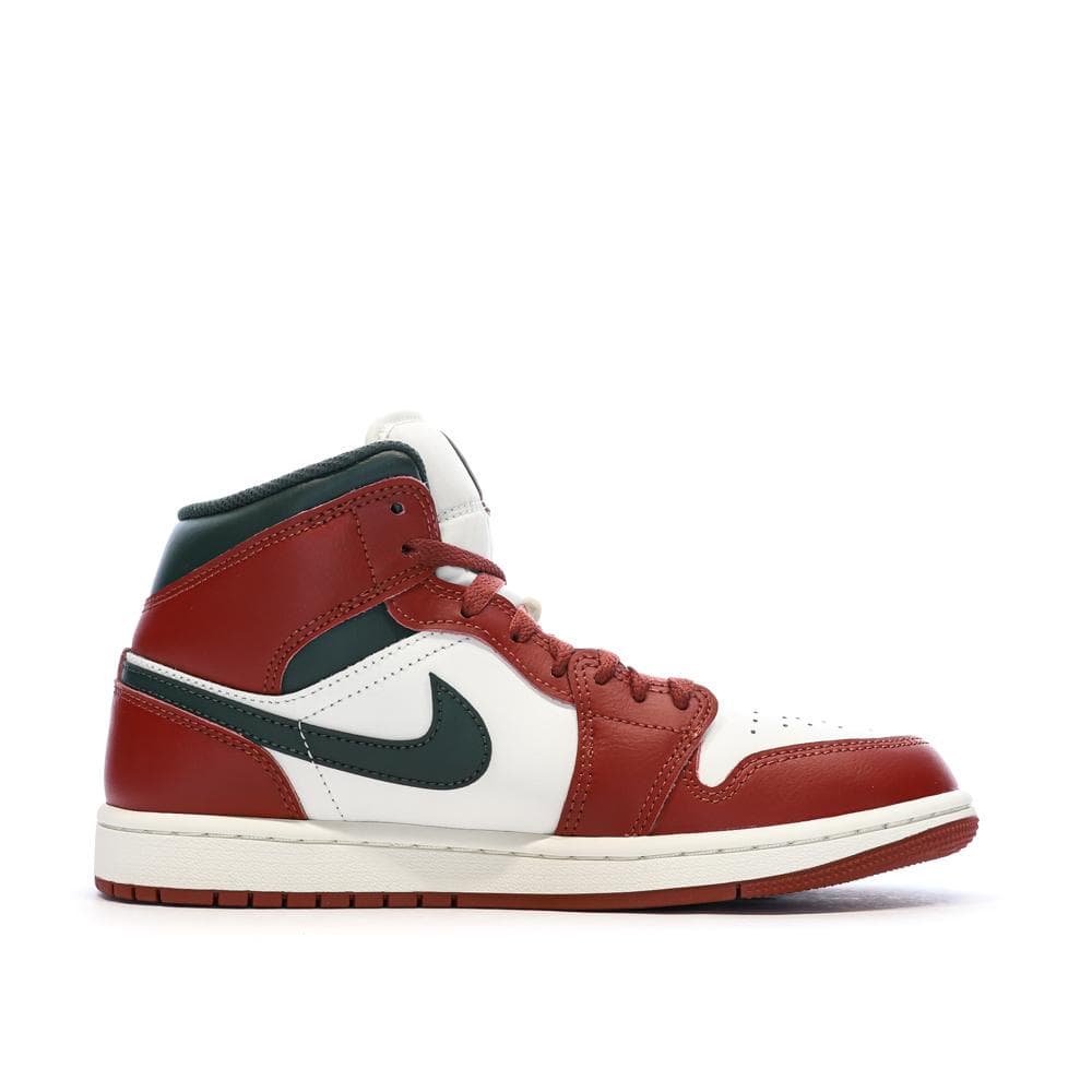 Air Jordan 1 Mid Blanche/Rouge/Noire Homme Nike 2