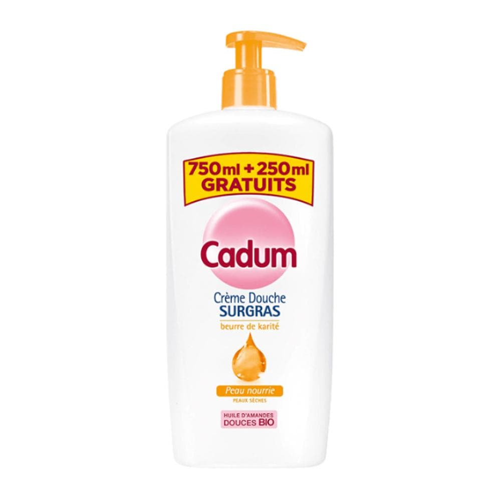 Cadum Gel Douche Buerre de Karité Bio 1 L (750 ml + 250 ml offerts) 1