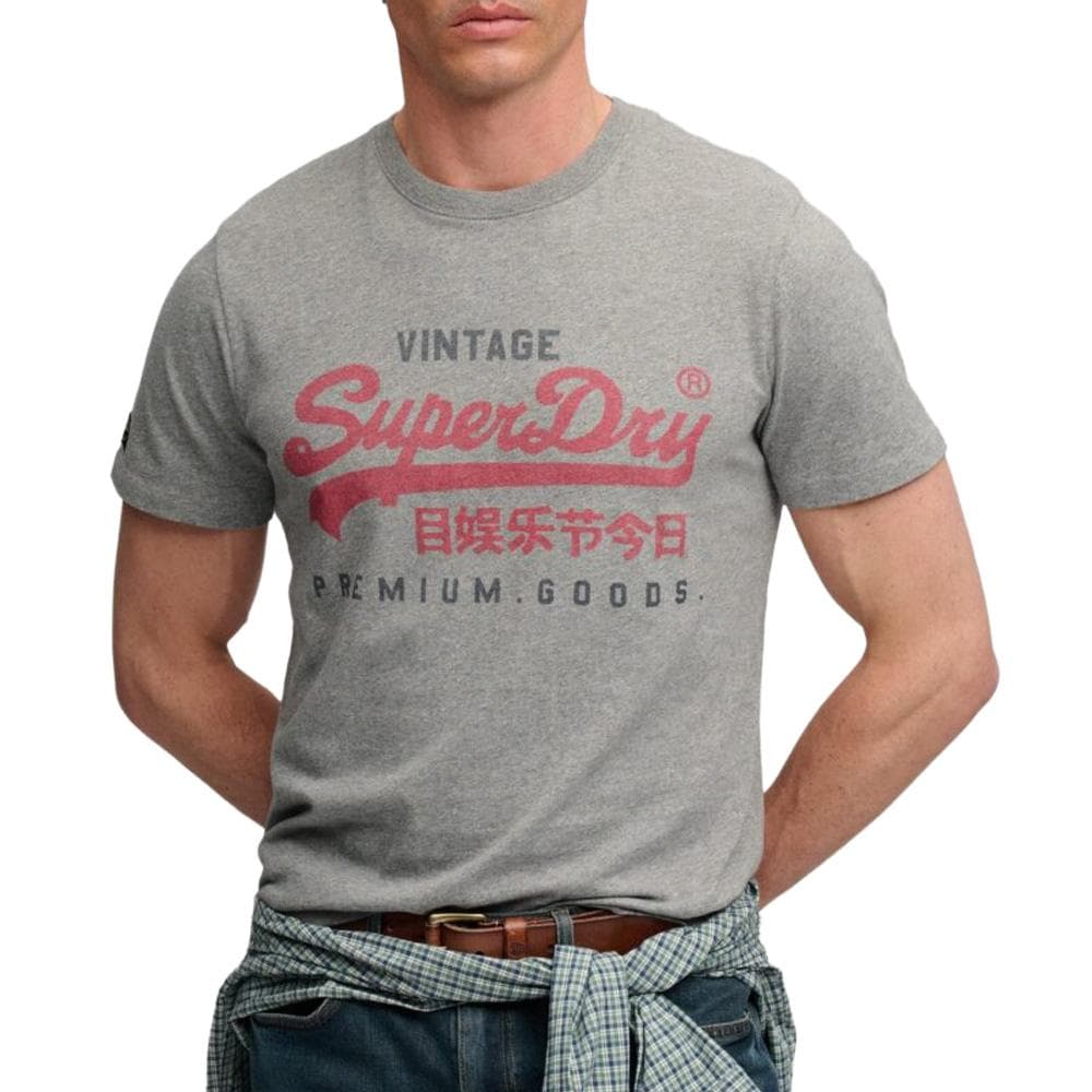 T-Shirt Gris Homme Superdry Classic 1