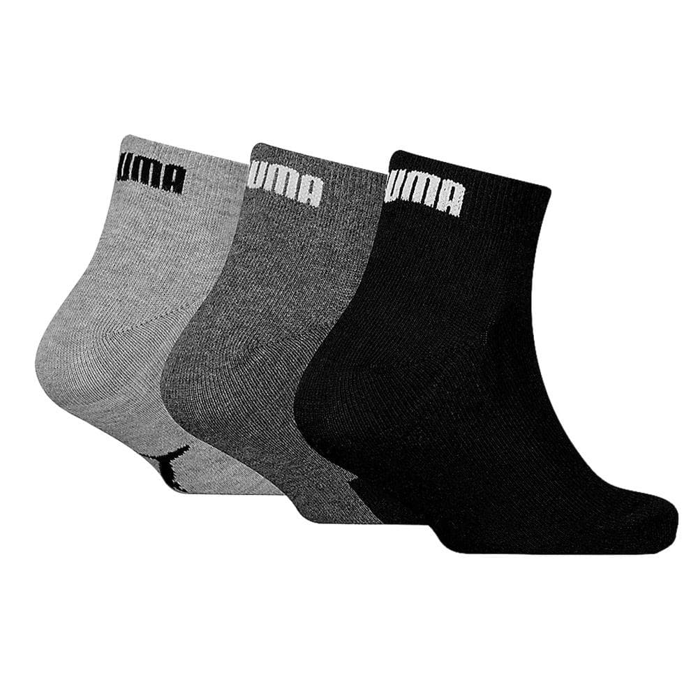 Lot de 3 Paires de Chaussettes Noires/Grises Garçon Puma Quarter 2