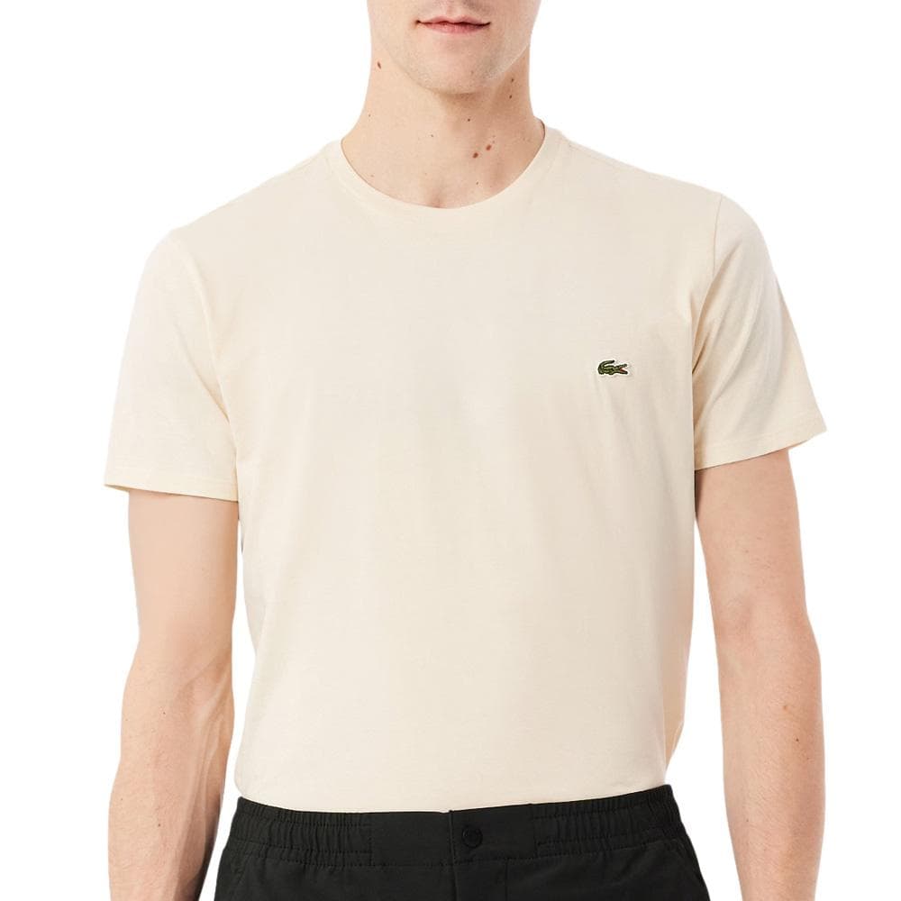 T-Shirt Jaune Pale Homme Lacoste Pima 1