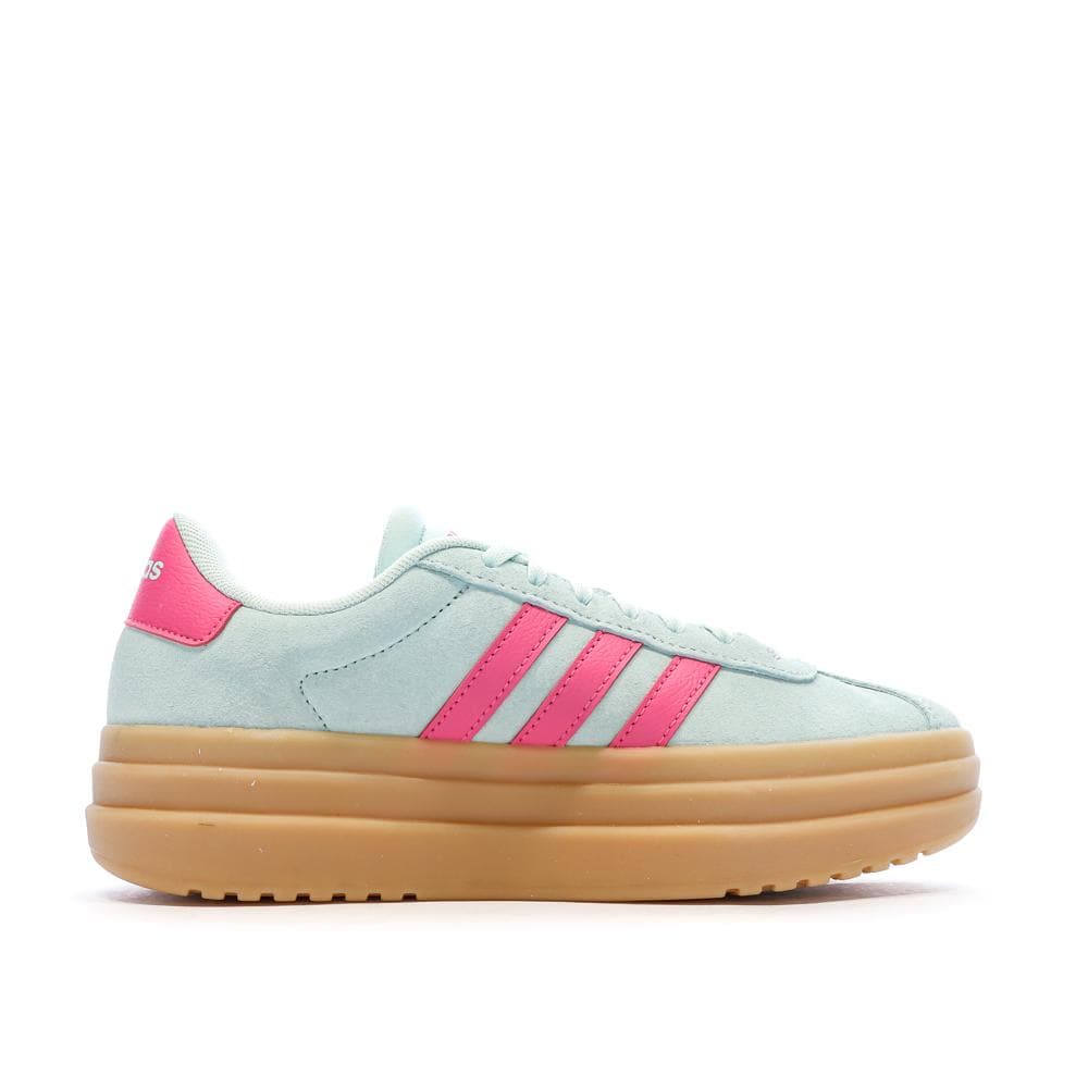 Baskets Vertes/Roses Fille Adidas Vl Court Bold 2
