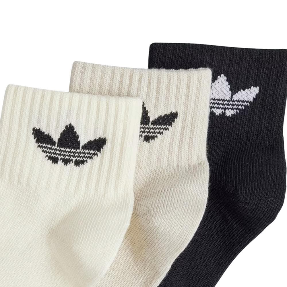 x3 Paires de Chaussettes Beiges/Noir Bébé Adidas Kids Ankle 2