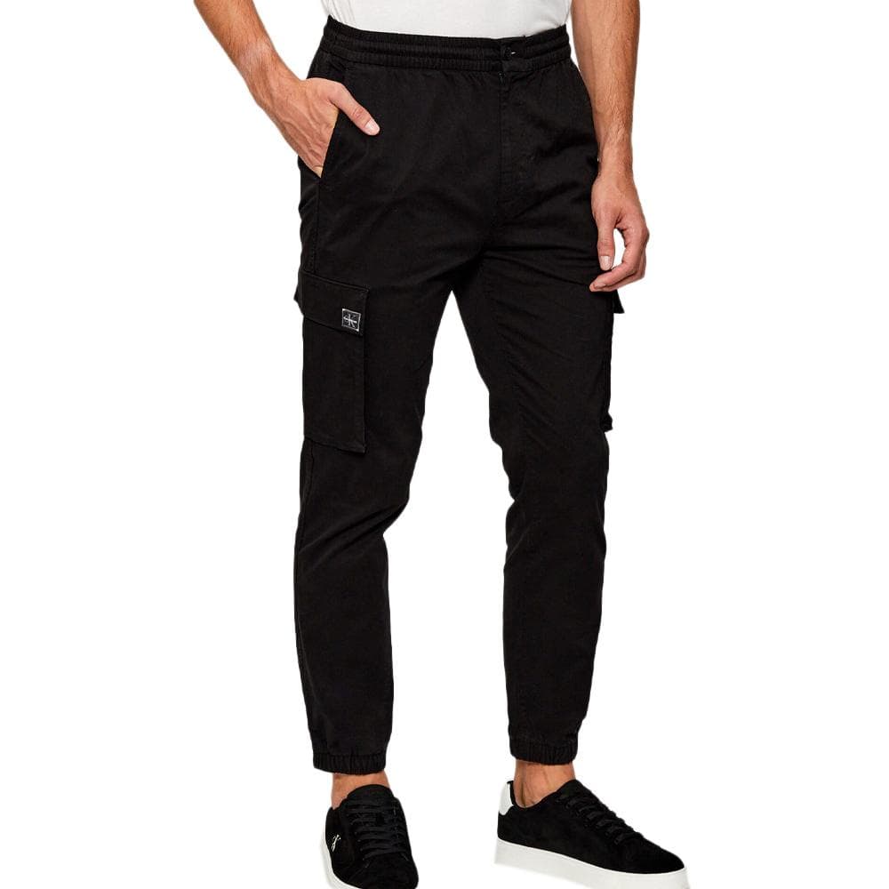 Pantalon Cargo Noir Homme Calvin Klein Jeans Skinny Comfort Cotto 1