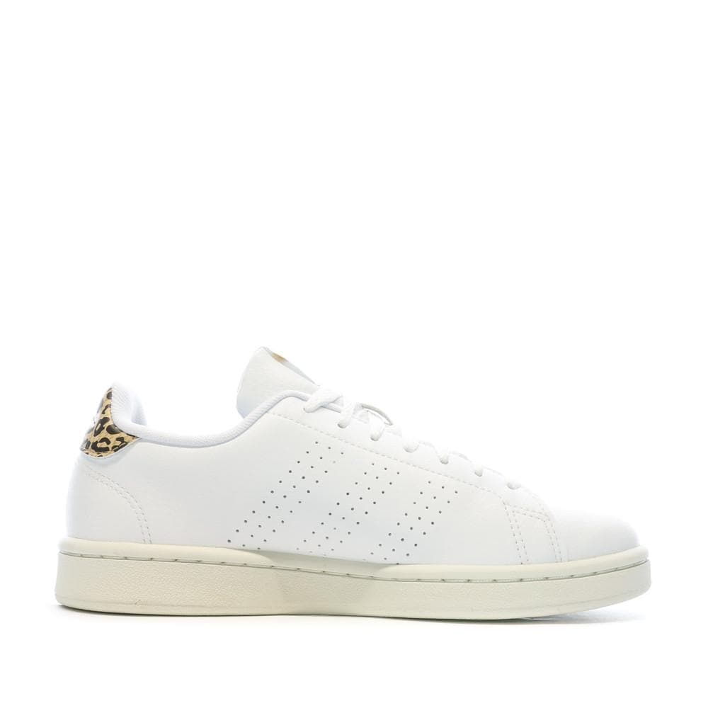 Baskets Blanches/Léopard Femme Adidas Advantage 2