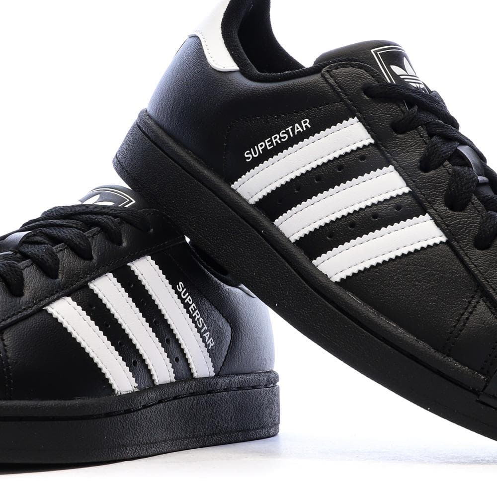 Baskets Noires Garçon/Fille Adidas Superstar 7