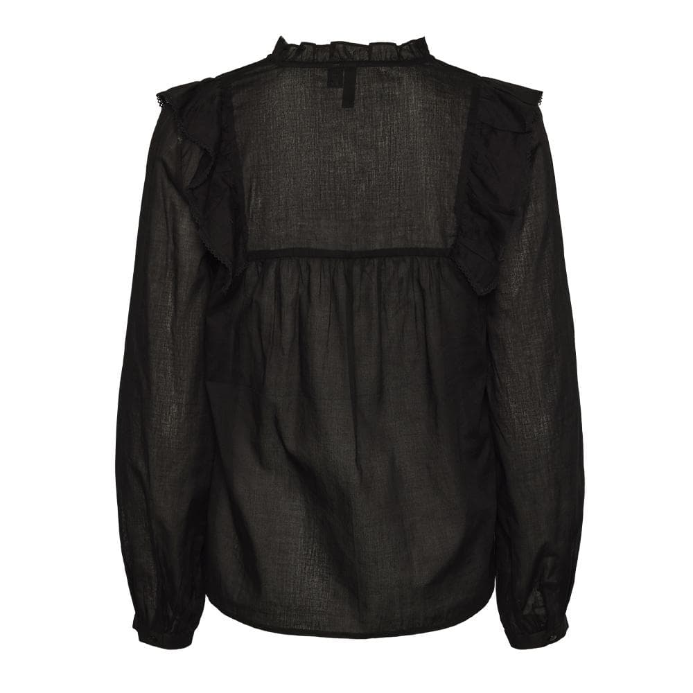Blouse Noir Femme Pieces Makenna 2
