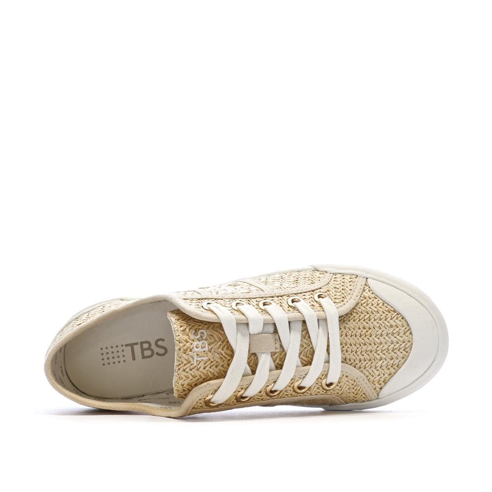 Chaussures en Toile Beige/Blanche Femme TBS OPIACE 4