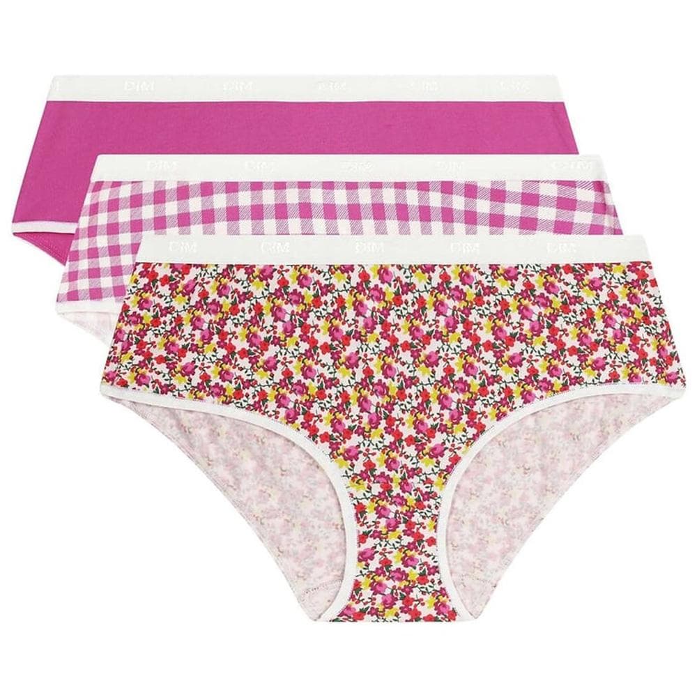 X3 Boxers Rose Femme Dim Shorty Femme Les Pockets Coton 1