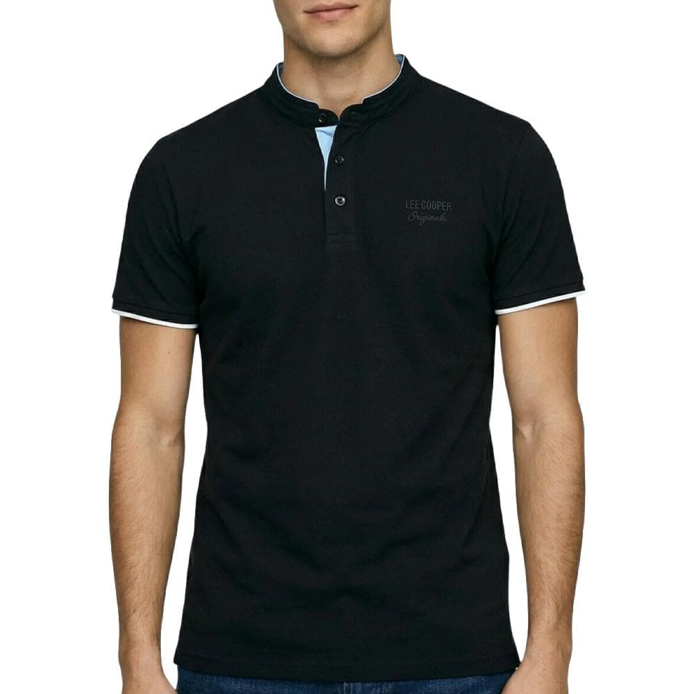 Polo Noir Homme Lee Cooper GLC2047 1