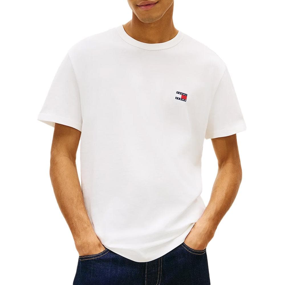 T-shirt Blanc Homme Tommy Jeans Reg Badge DM0DM20322 1