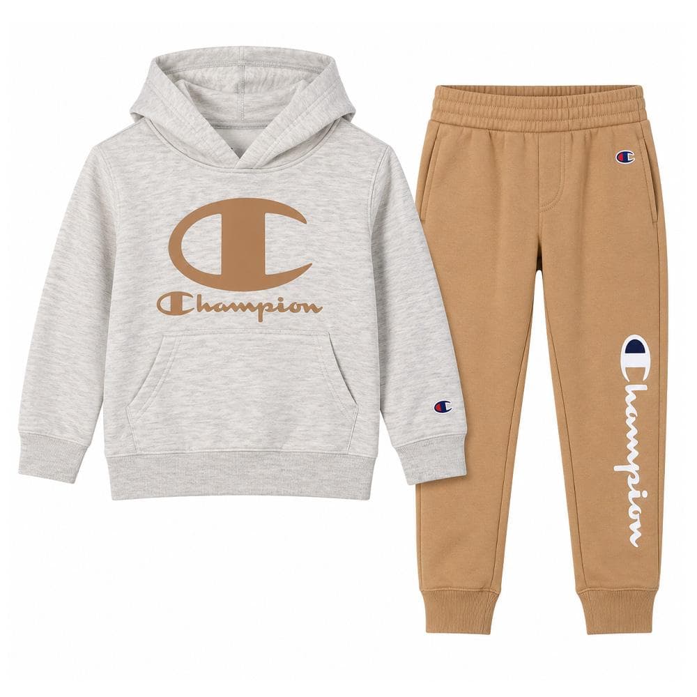Survêtement Gris/Beige Garçon Champion Hoodie And Jogger 1