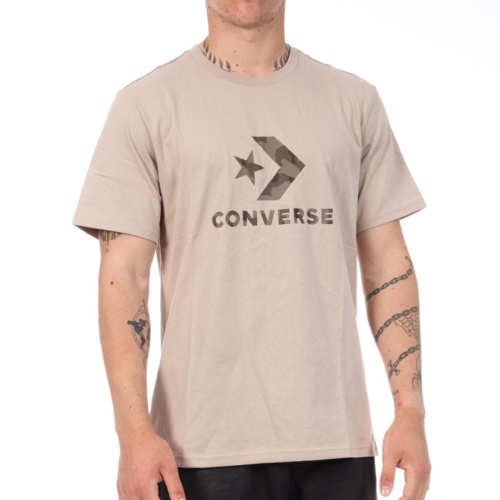 T-Shirt Beige Homme Converse Back To School 1