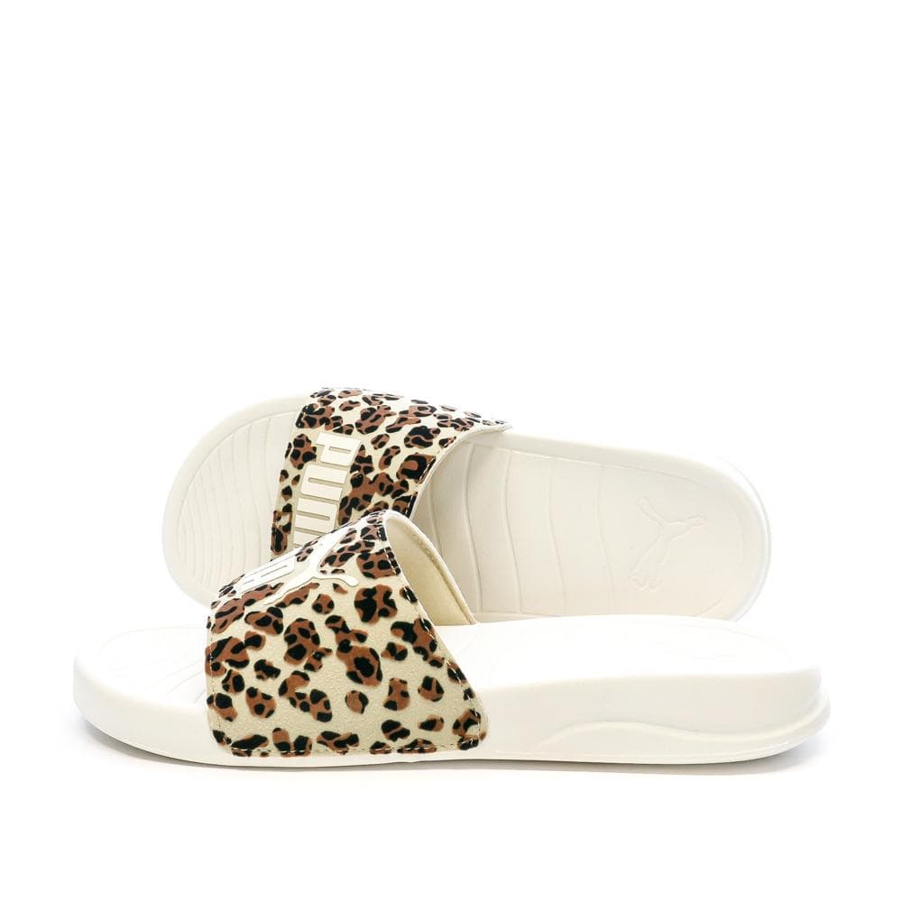 Claquettes Beige à Motifs Femme Puma Popcat 20 1