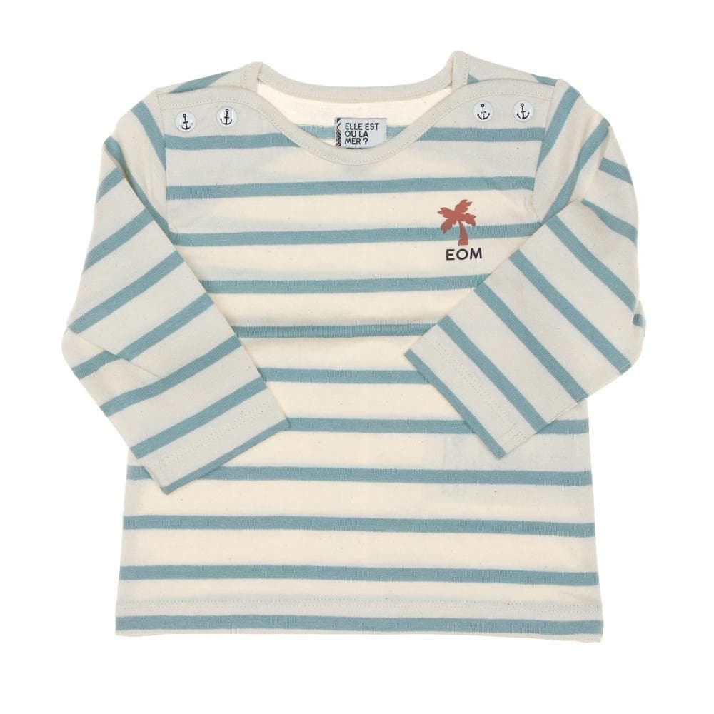 T-Shirt Blanc/Bleu Garçon EOM Eloris 1