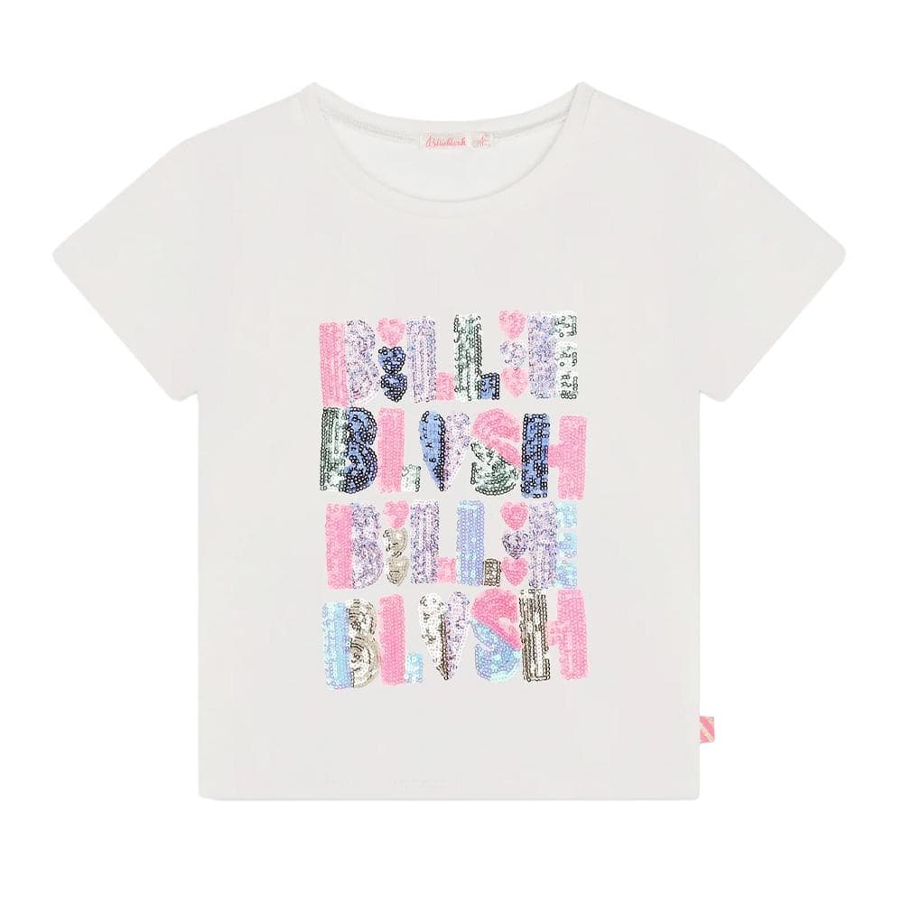 T-Shirt Blanc Fille Billieblush U20493 1